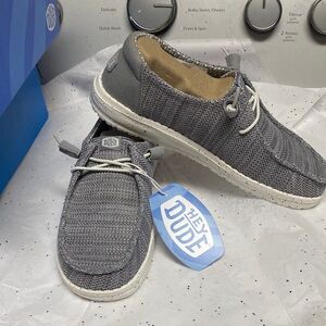 Hey Dude Womens Knit Gray Loafers